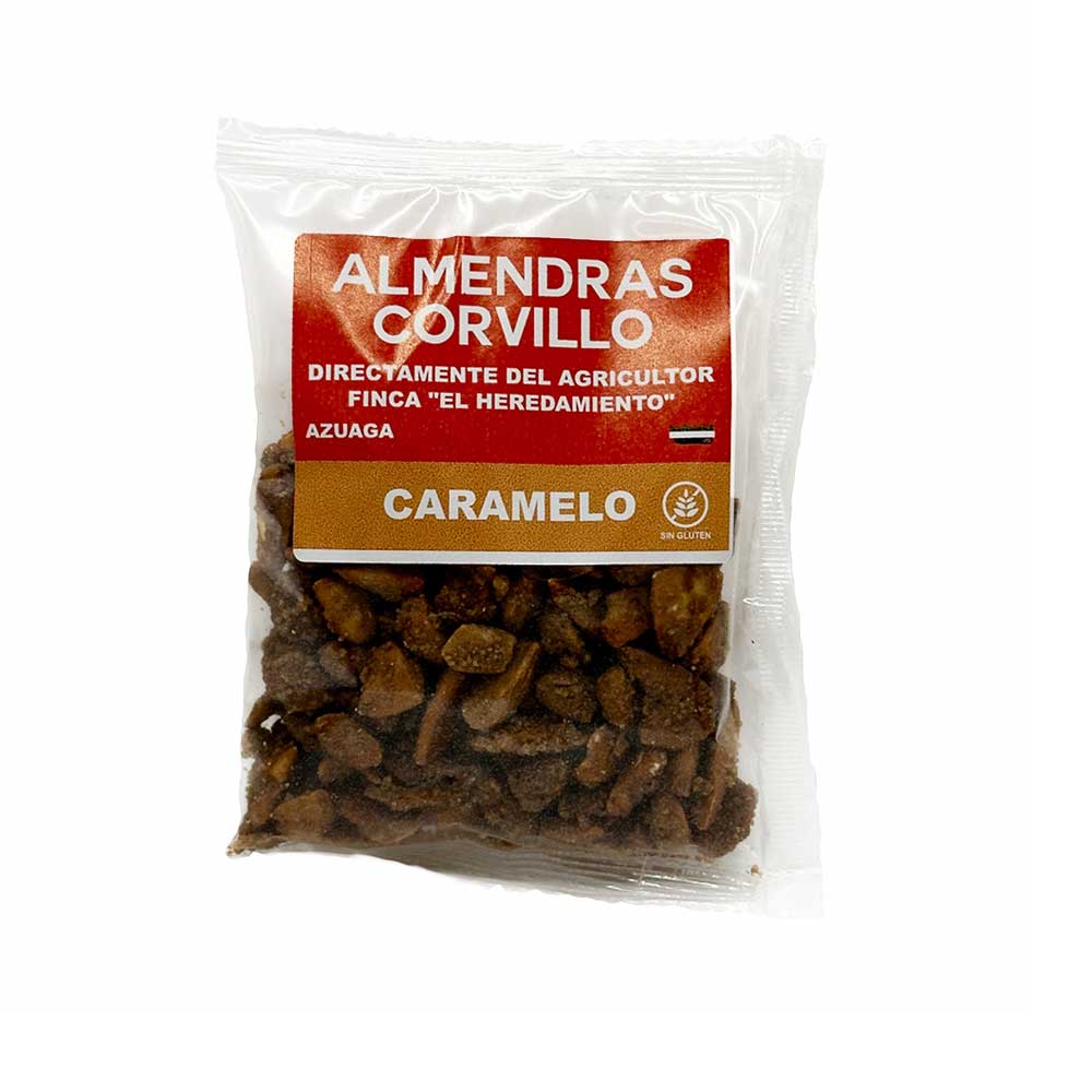 Bolsa pequeña de almendras caramelizadas.